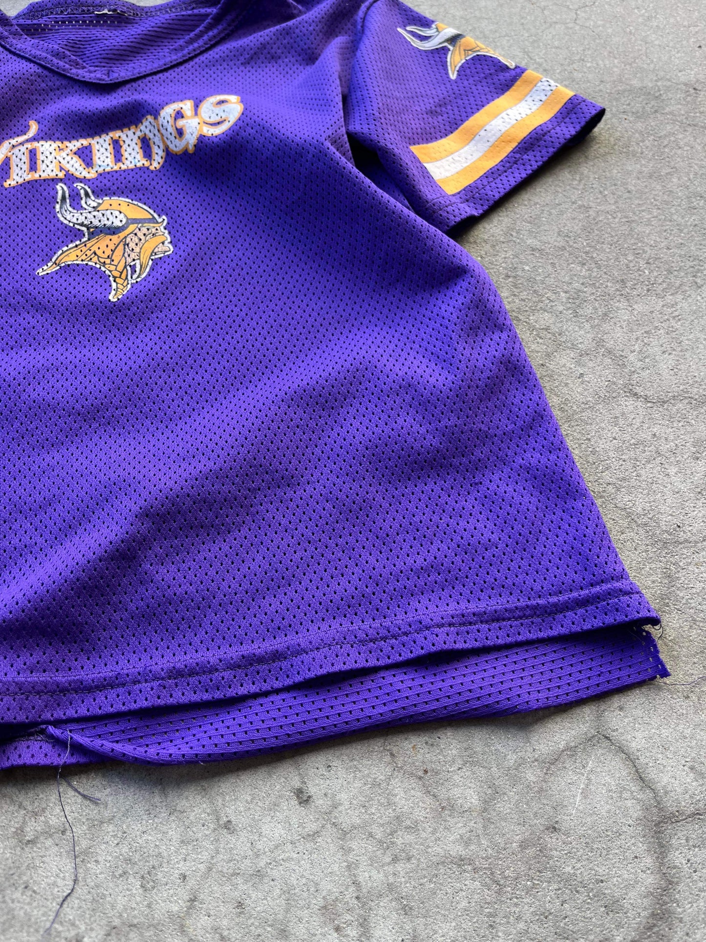 (XXS) Vintage Minnesota Vikings Baby Tee Style Jersey