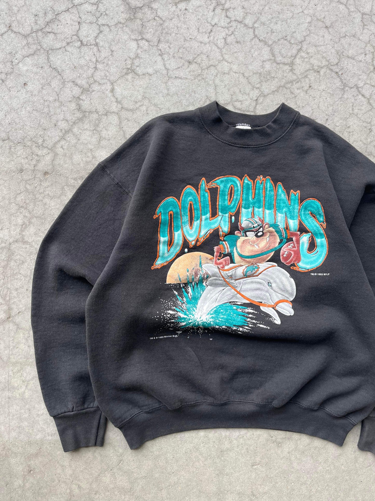 (XL) 1993 Taz Miami Dolphins Crewneck