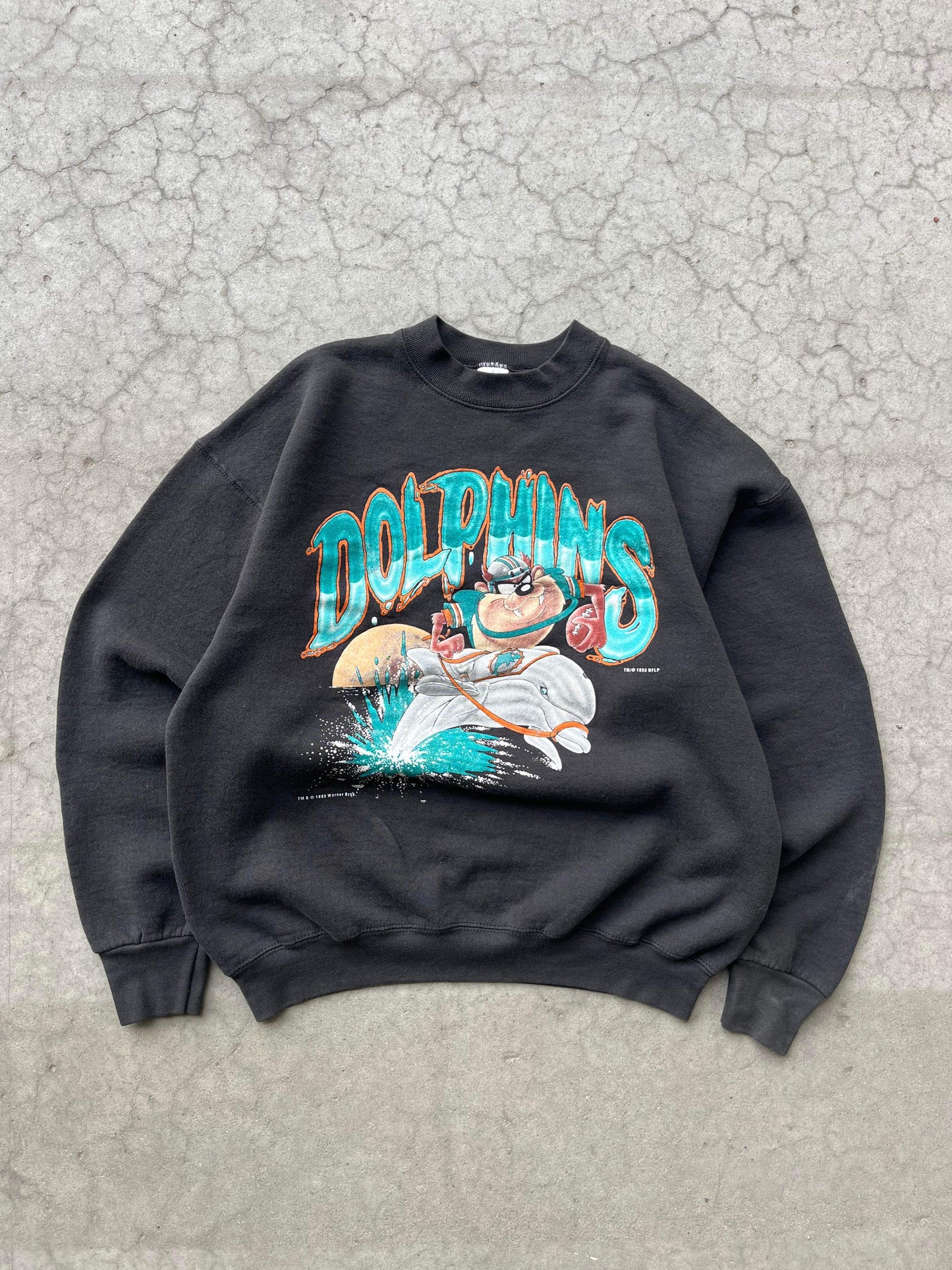 (XL) 1993 Taz Miami Dolphins Crewneck