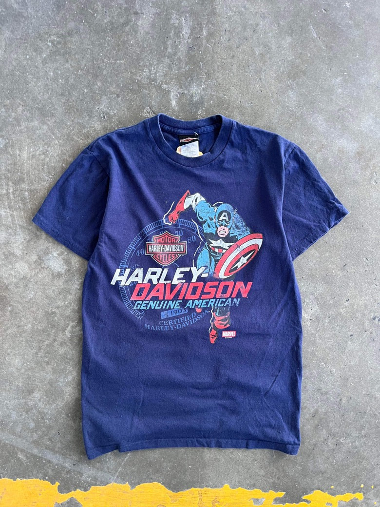 (S) Harley Davidson x Marvel Tee
