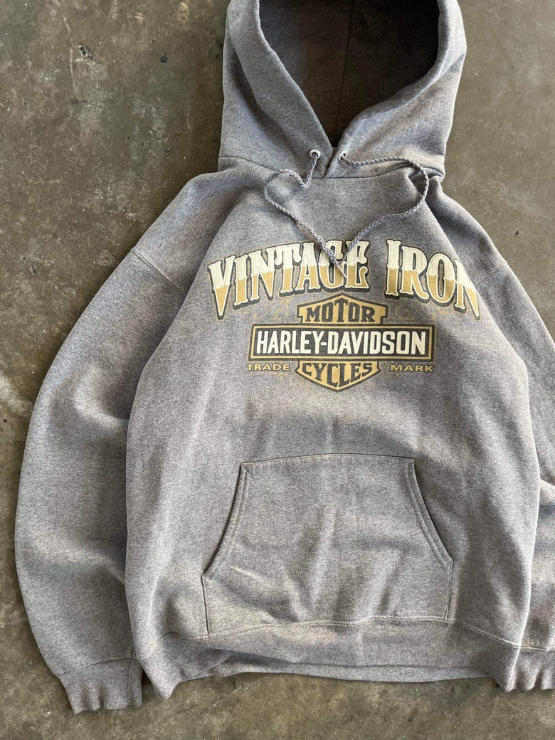 (S/M) Harley Vintage Iron Hoodie