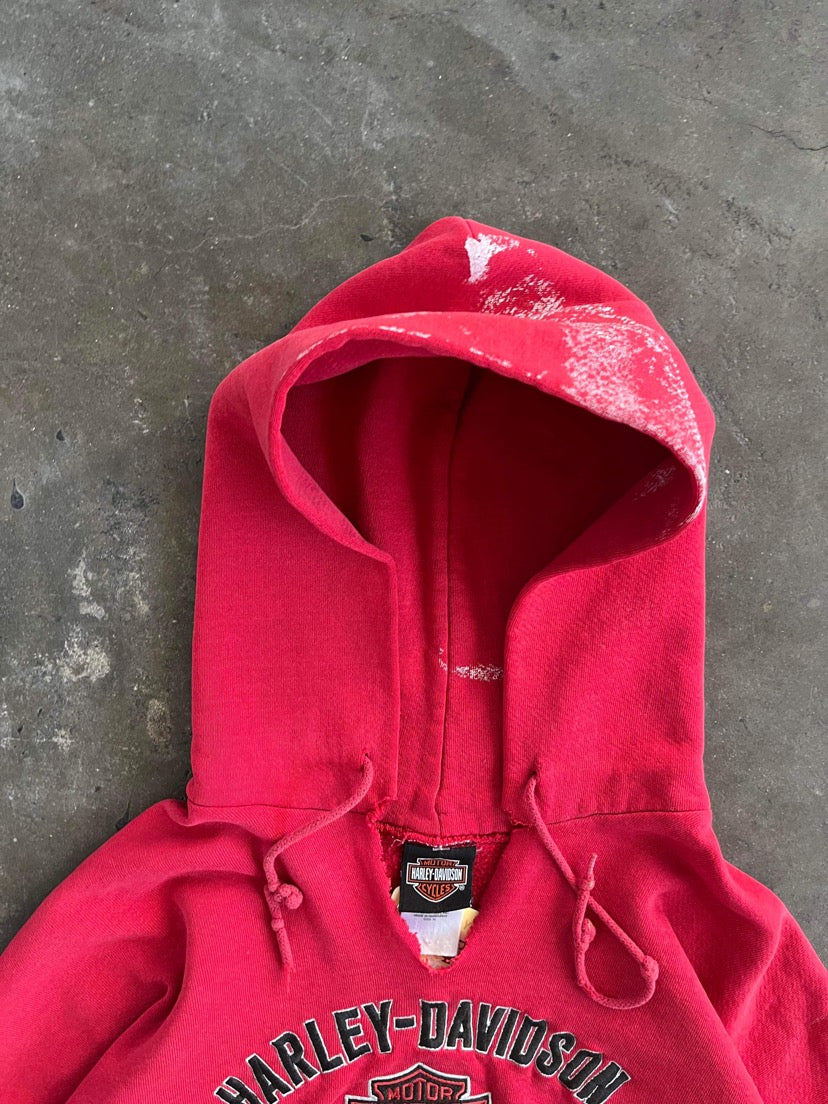 (XL/2X) Harley Davidson Distressed Hoodie