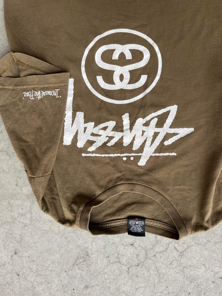 (L/XL) Early 2000s Stussy Script Tee