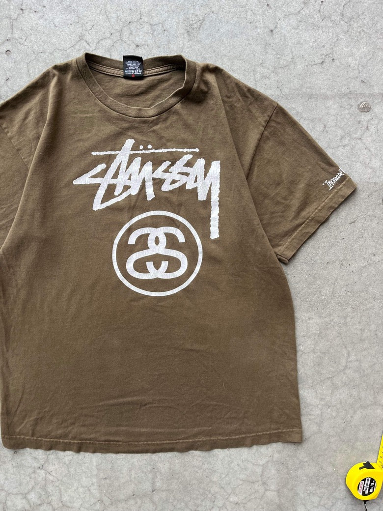 (L/XL) Early 2000s Stussy Script Tee