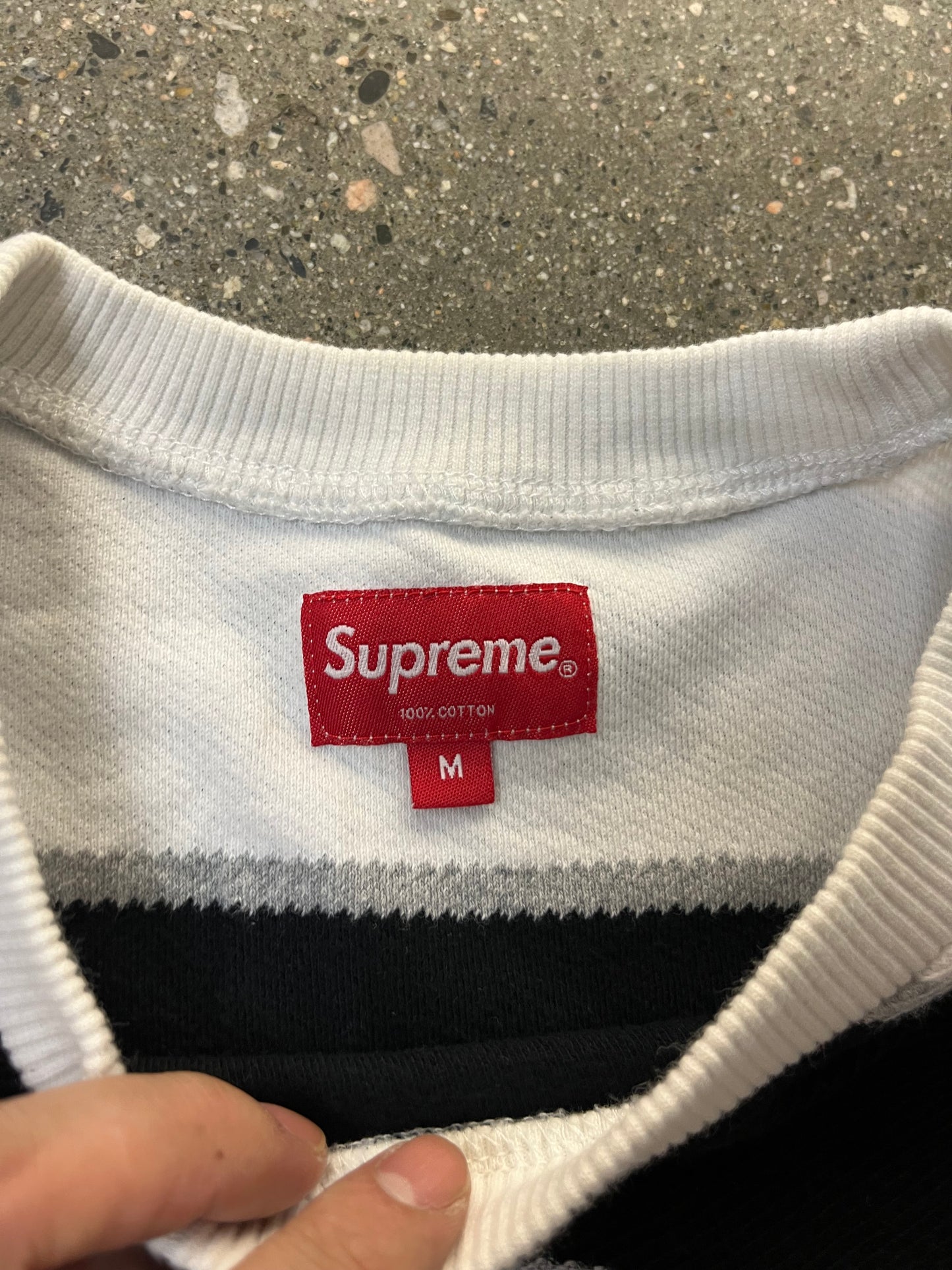 (L) Supreme NY Striped Sweater