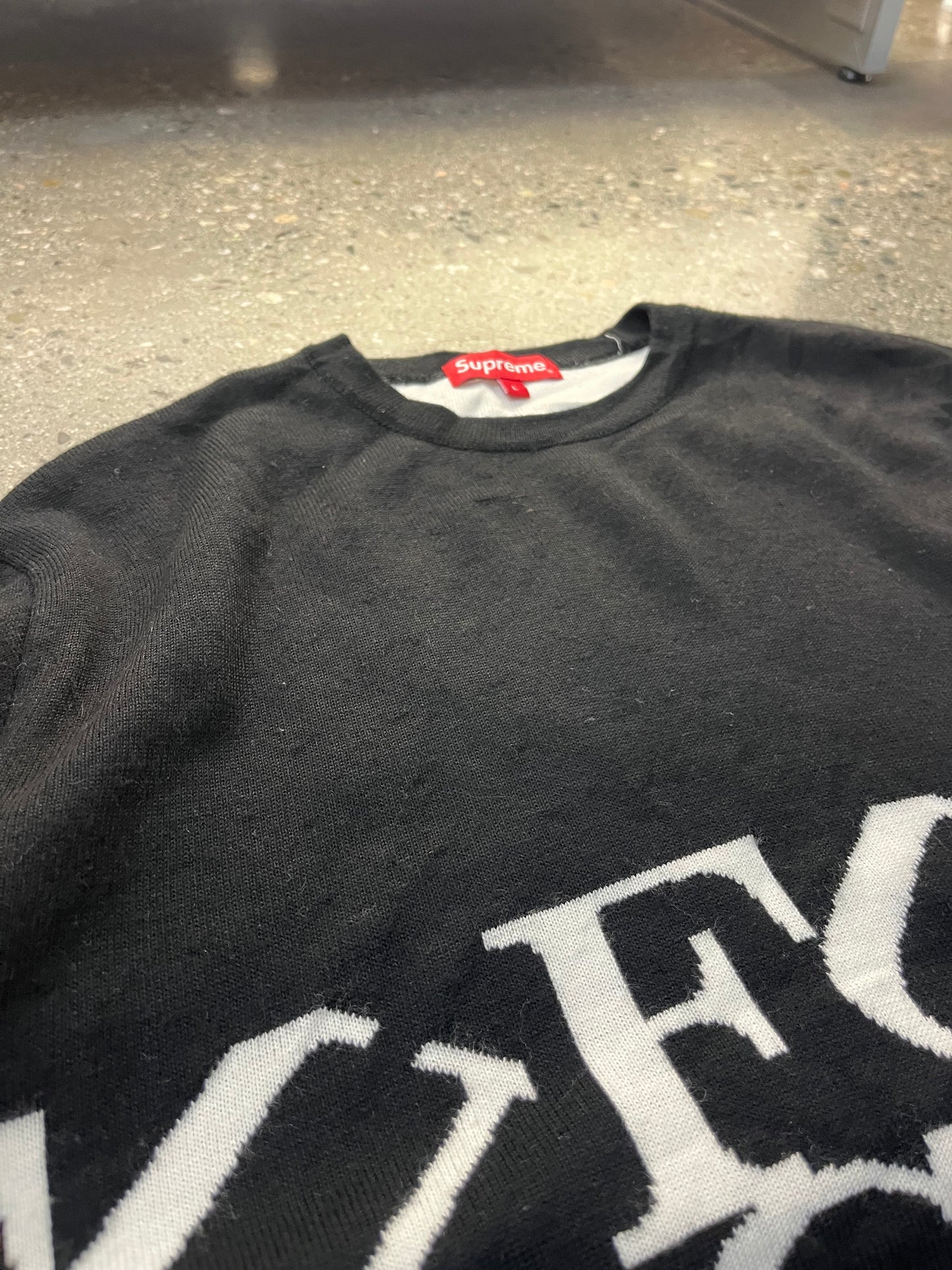 (L) Supreme F*CK Knitted Sweater