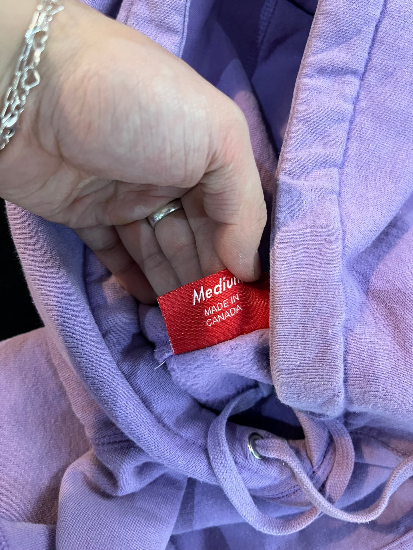 (M) Supreme Spell Out Violet Hoodie