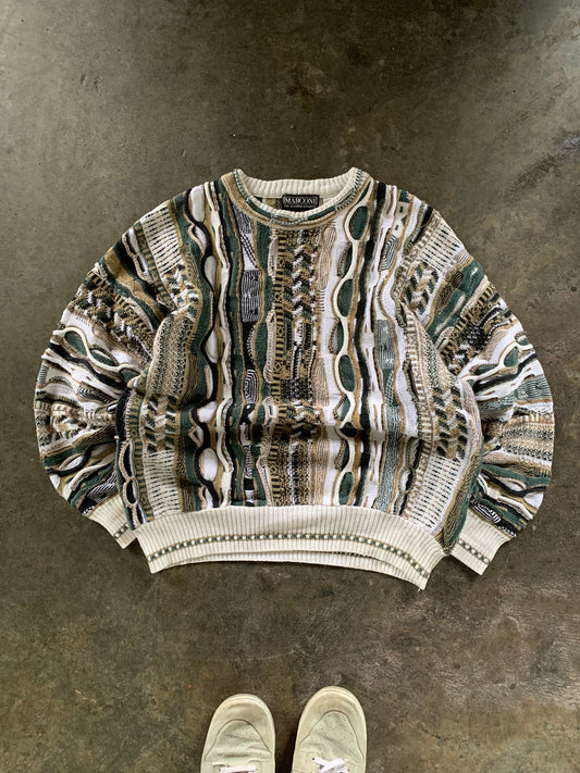(S/M) Vintage Coogi Style Multi Color Knit