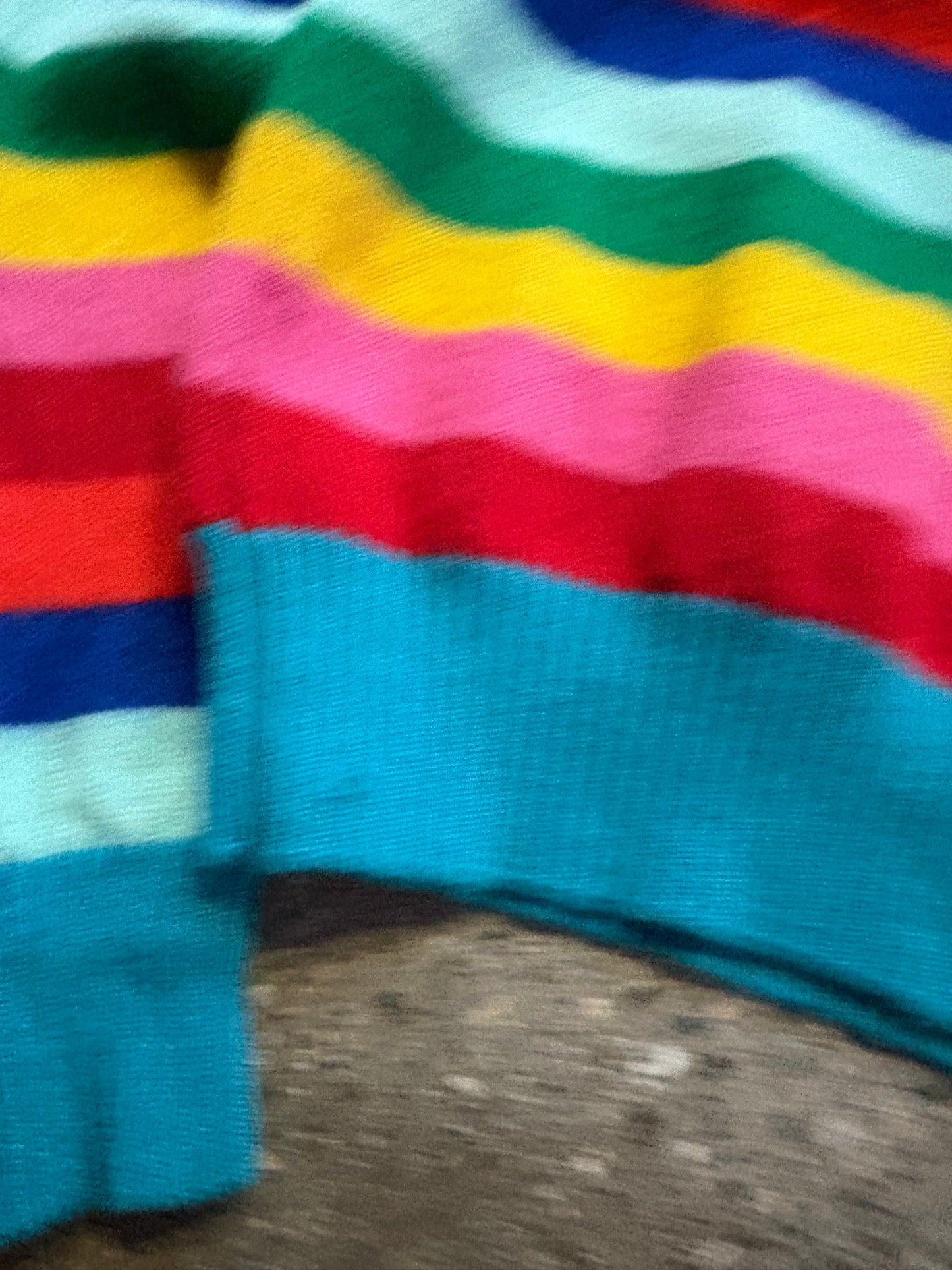 (Womens S) Saint Laurent Paris Cropped Knit Rainbow
