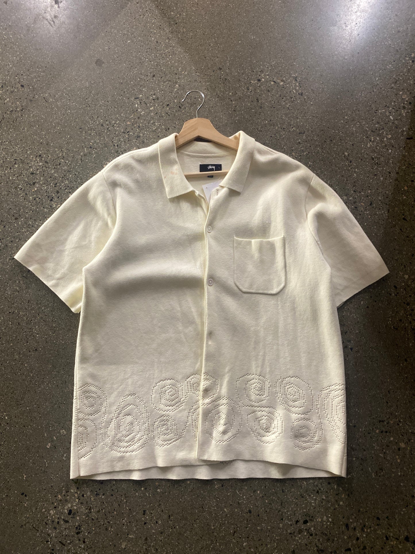 (XL) Stussy Perforated Swirl Shirt