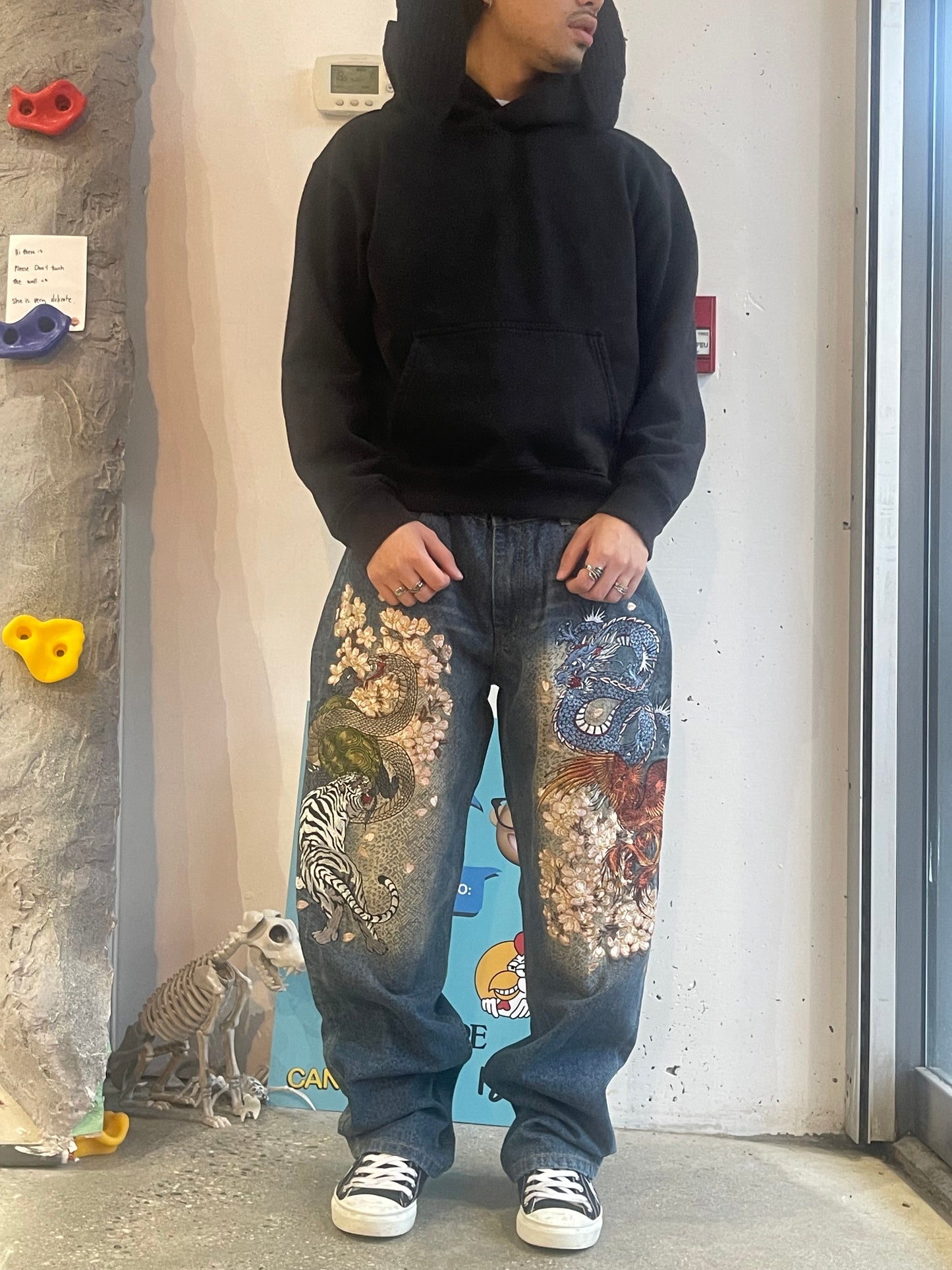 (W35”) Japanese Bukkirabou Embroidered Denim