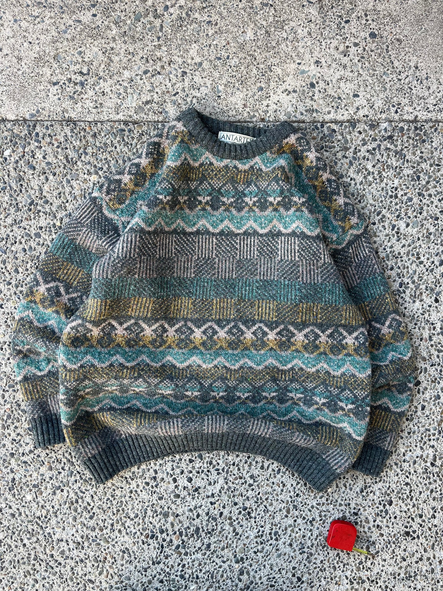 (M/L) Vintage British Wool Textured Knit
