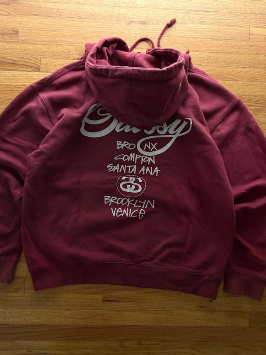 (S/M) Stussy World tour hoodie