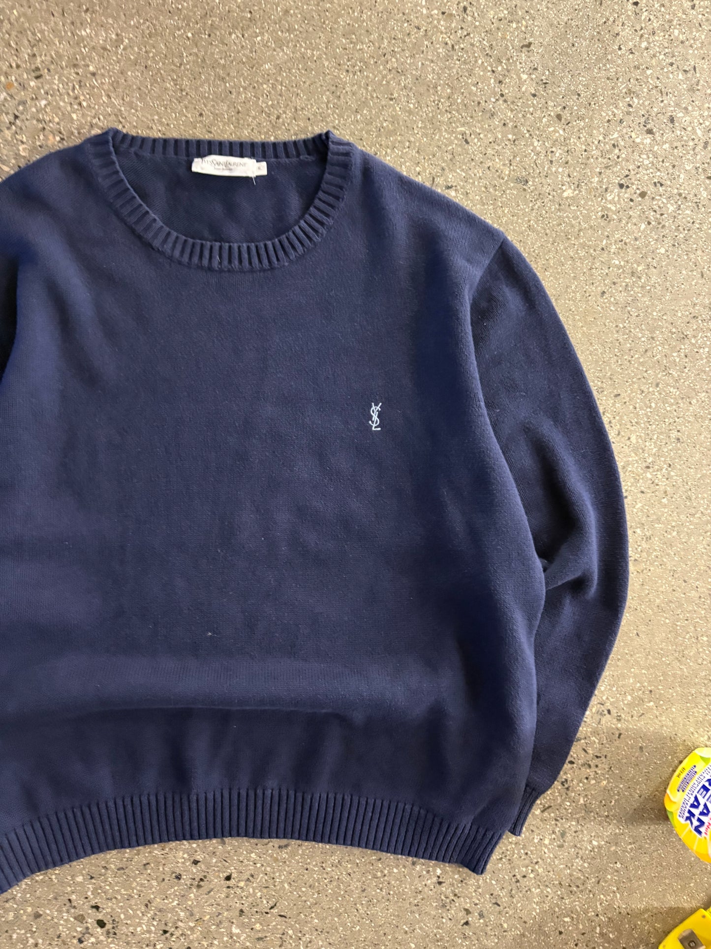 (XL) 1990s Navy YSL Knitwear *Japan
