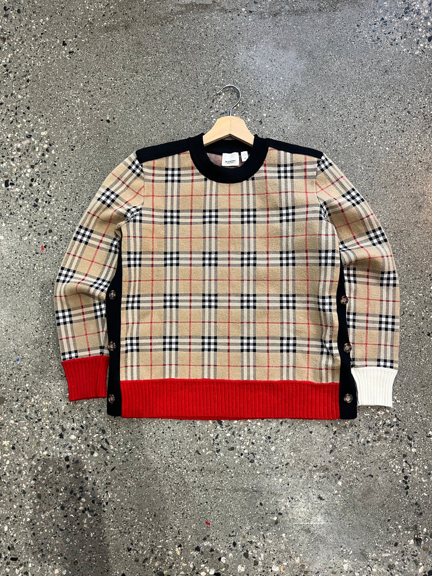 (S) Burberry Multi Color Novacheck Knit