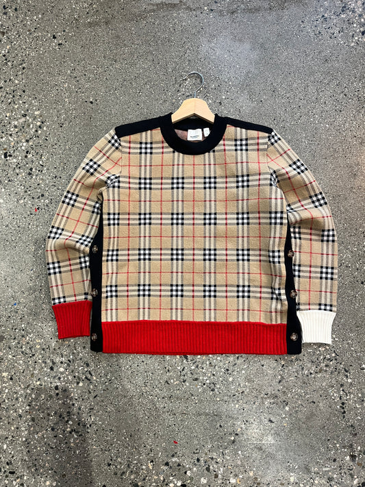 (S) Burberry Multi Color Novacheck Knit