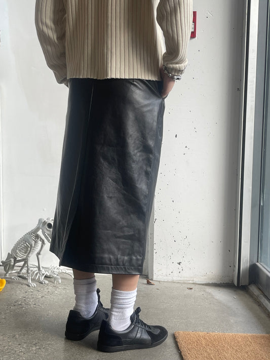 (S) Rare Stussy Genuine Leather Skirt