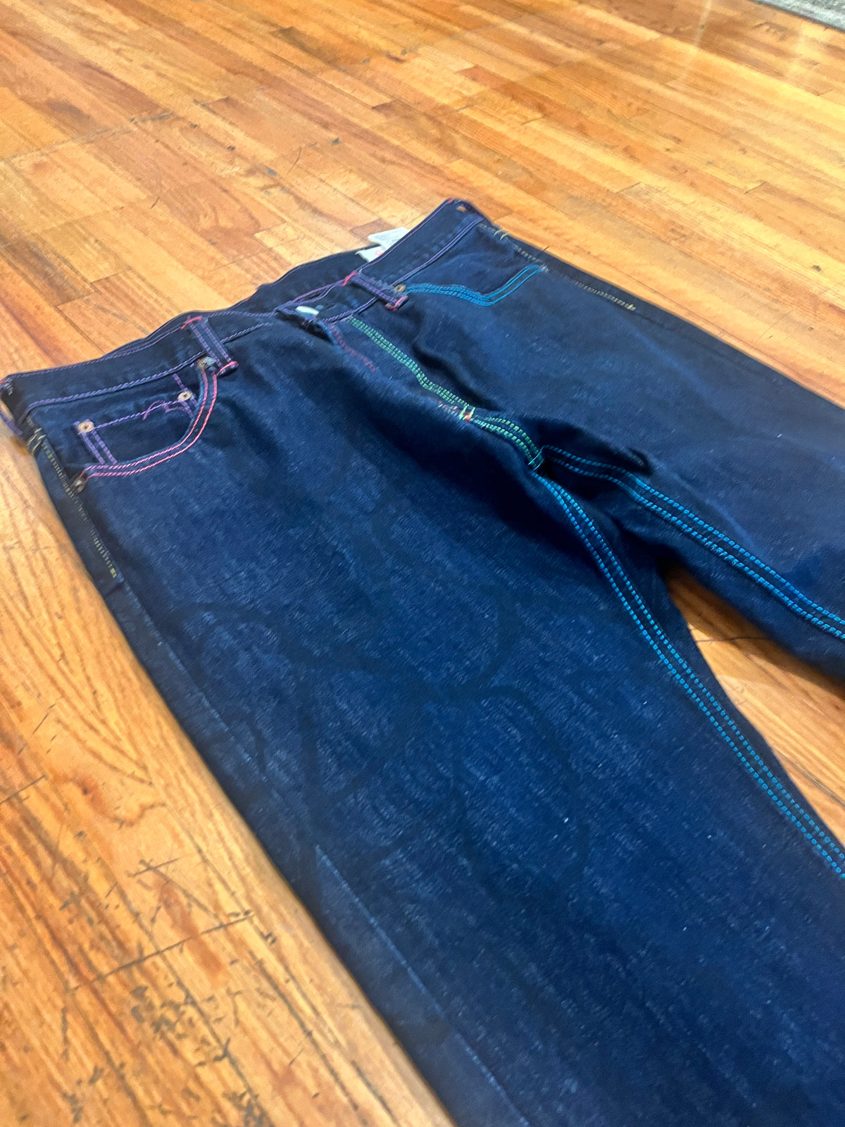 (L) “36” Evisu Dark Wash Denim
