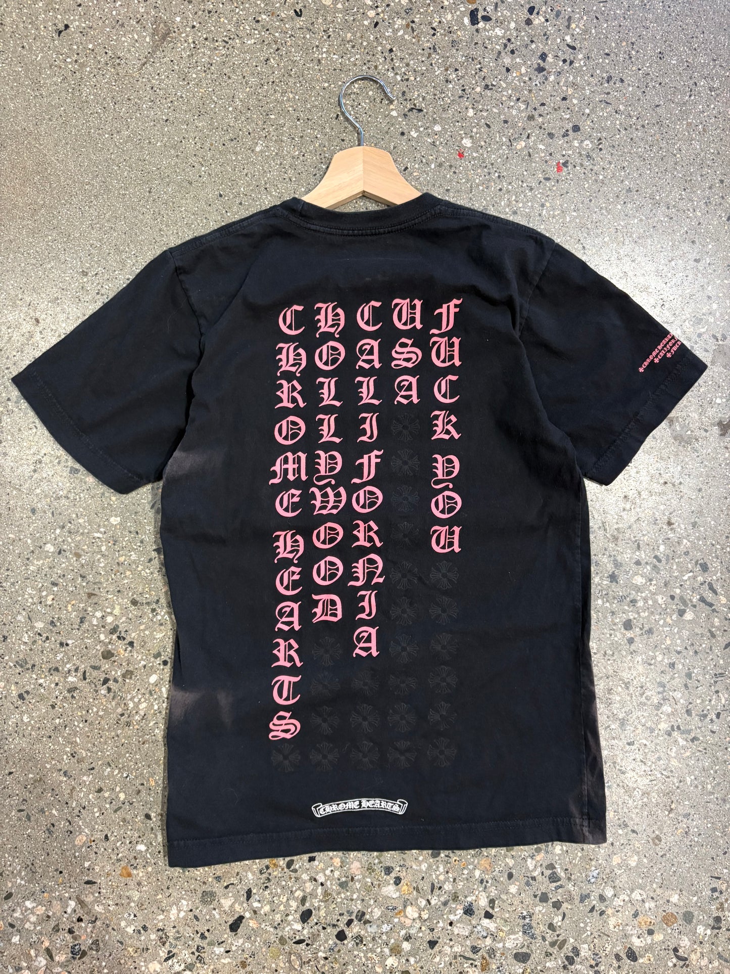 (S) Authentic Chrome Hearts Hollywood Pink Tee
