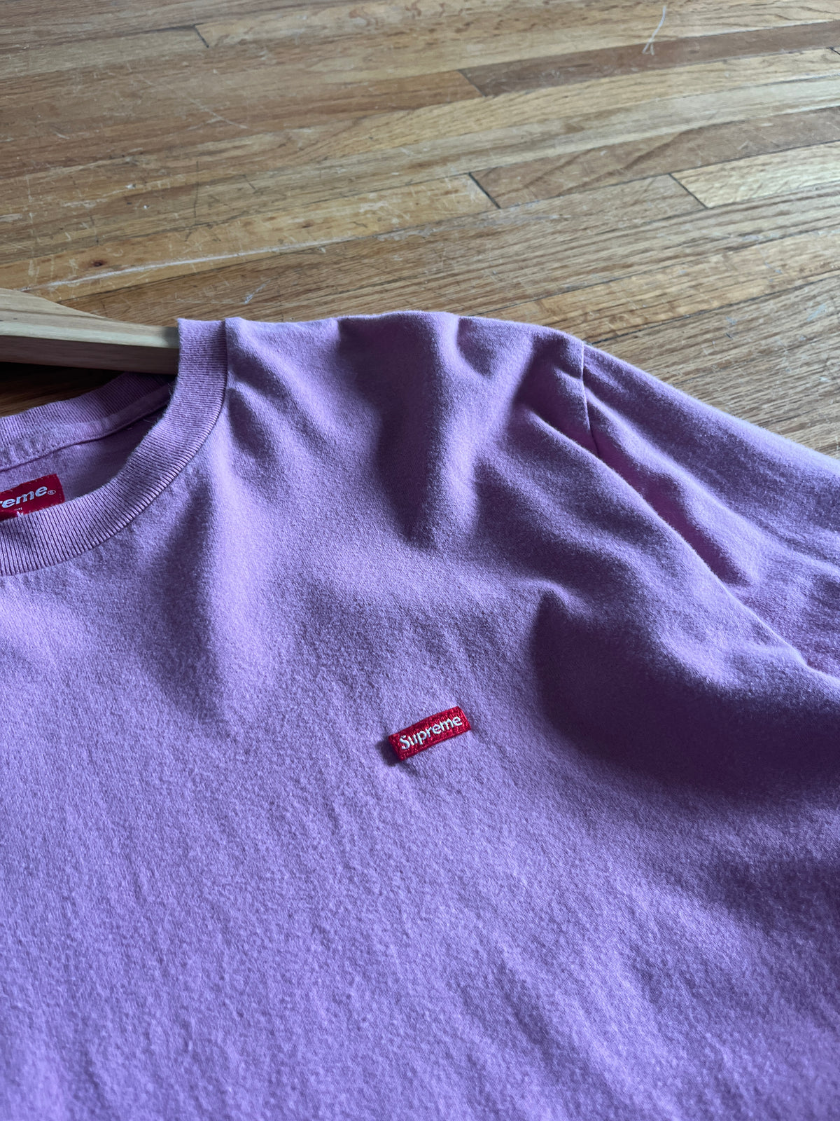 (M) Pink Magenta Small Supreme Box Logo  LS
