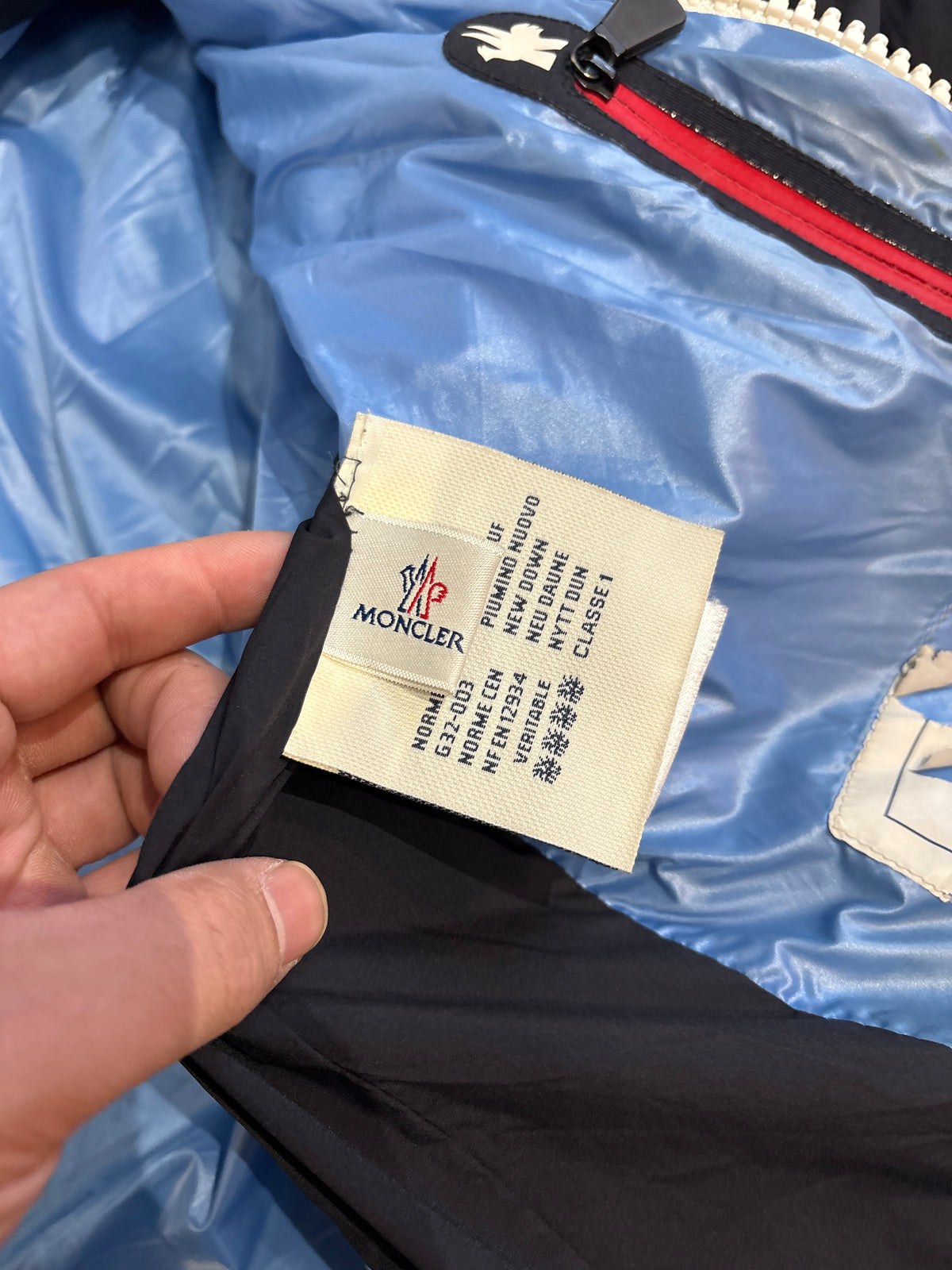 (S) Moncler Navy Down Puffer