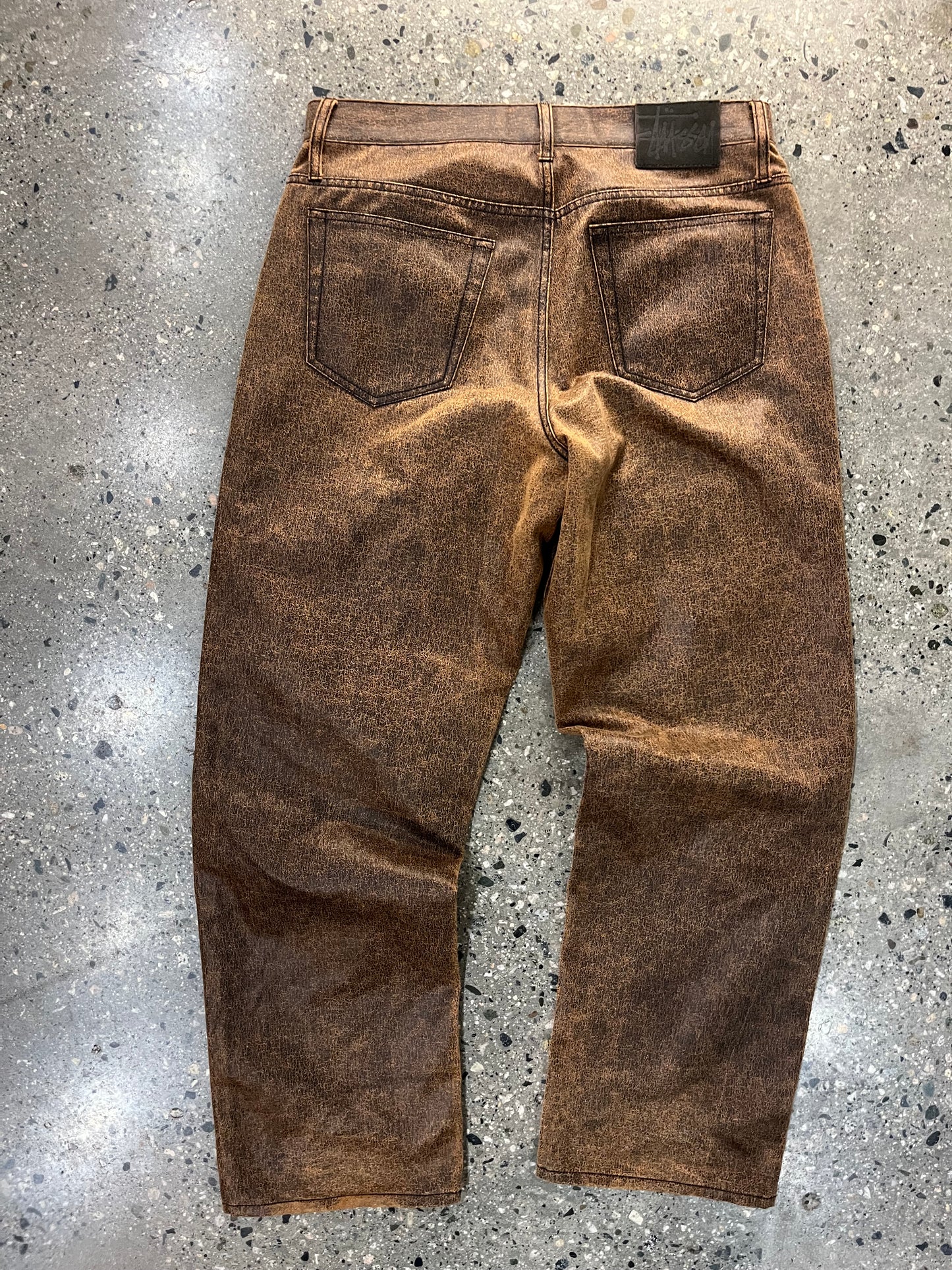 (W30”) Stüssy Big Ol Leather Pants