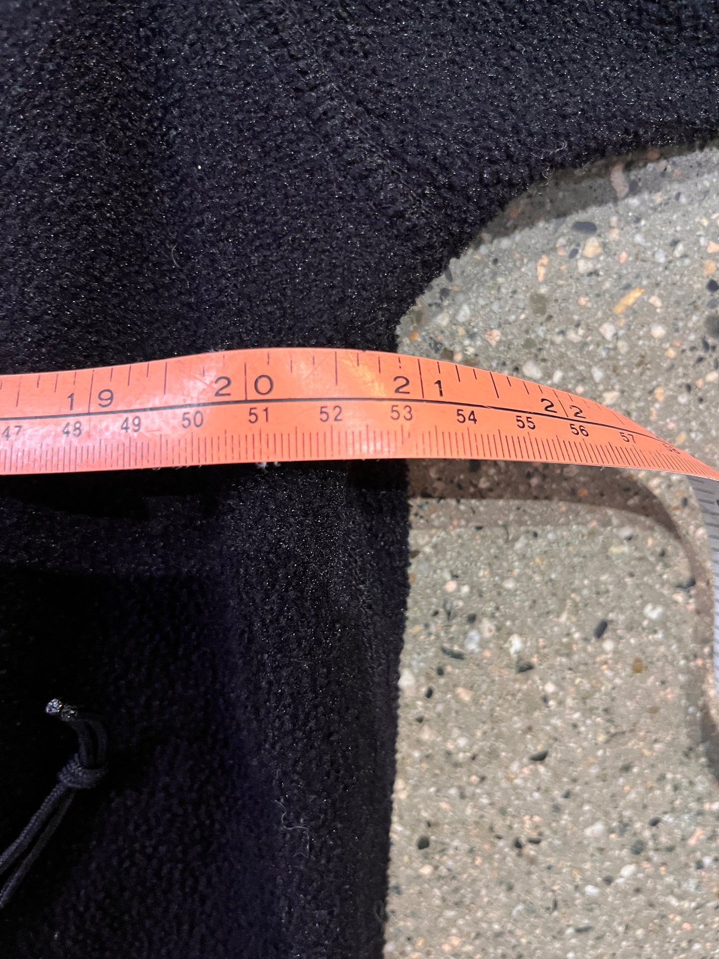 (L) black tnf fleece zip