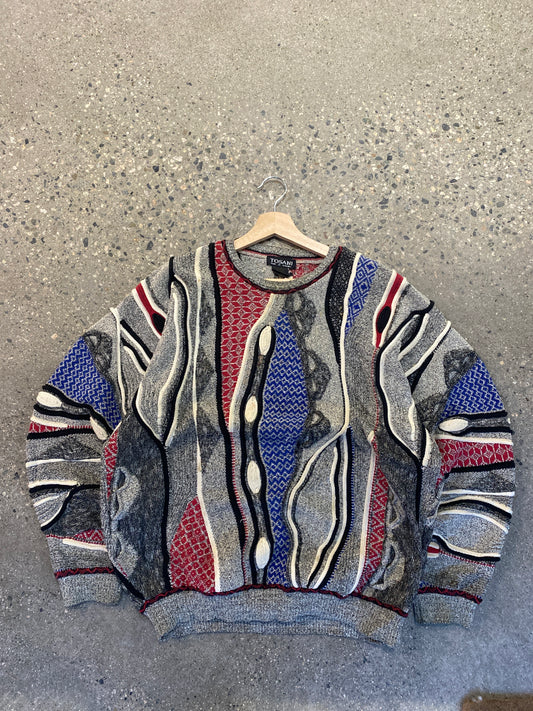 (M/L) Tosani Artistic 3D Coogi Style Knit
