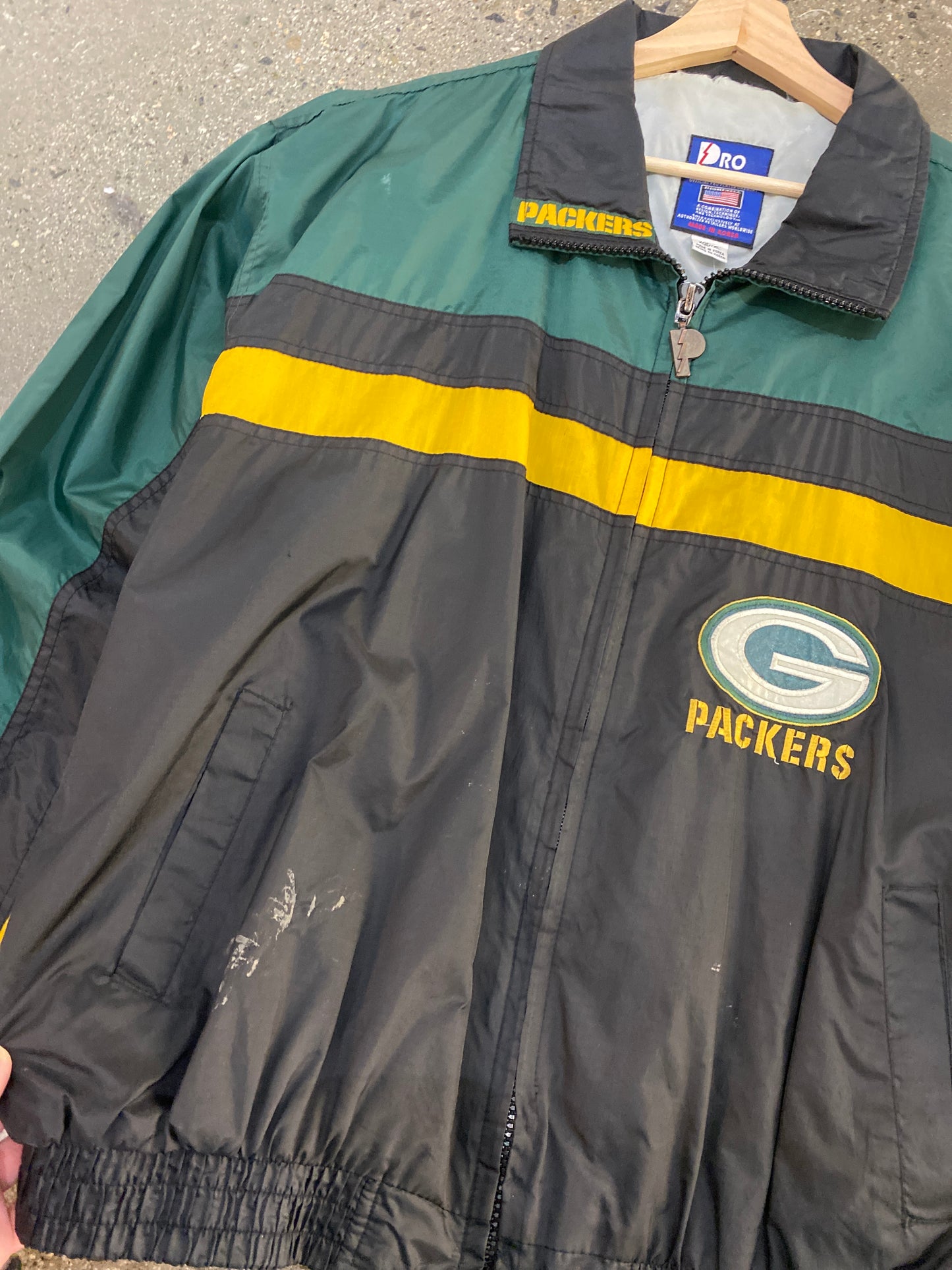 (XL/2X) Pro Player Packers Windbreaker