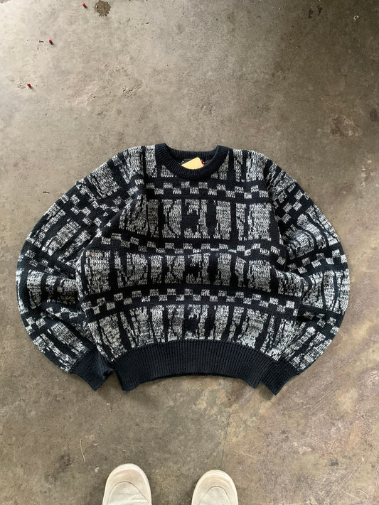 (S) 80’s Acrylic Abstract Knit
