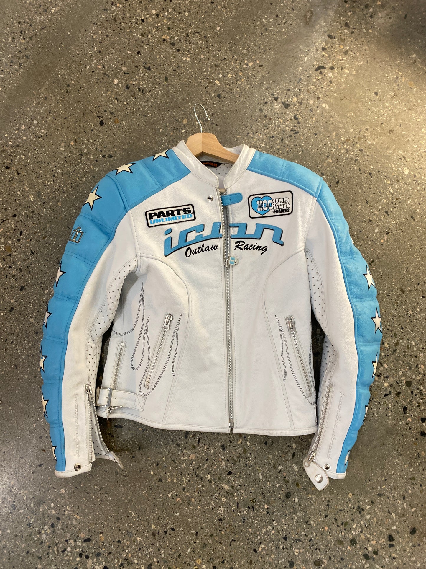 (M womens) Icon full leather jacket ( Removable Padding )