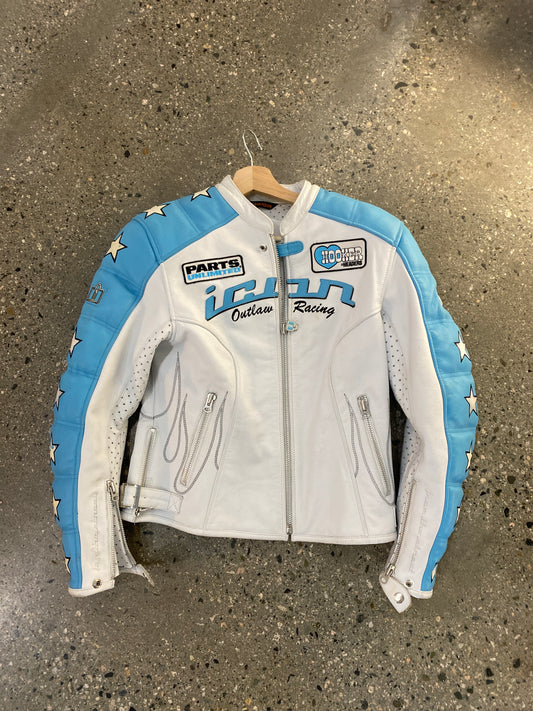 (M womens) Icon full leather jacket ( Removable Padding )