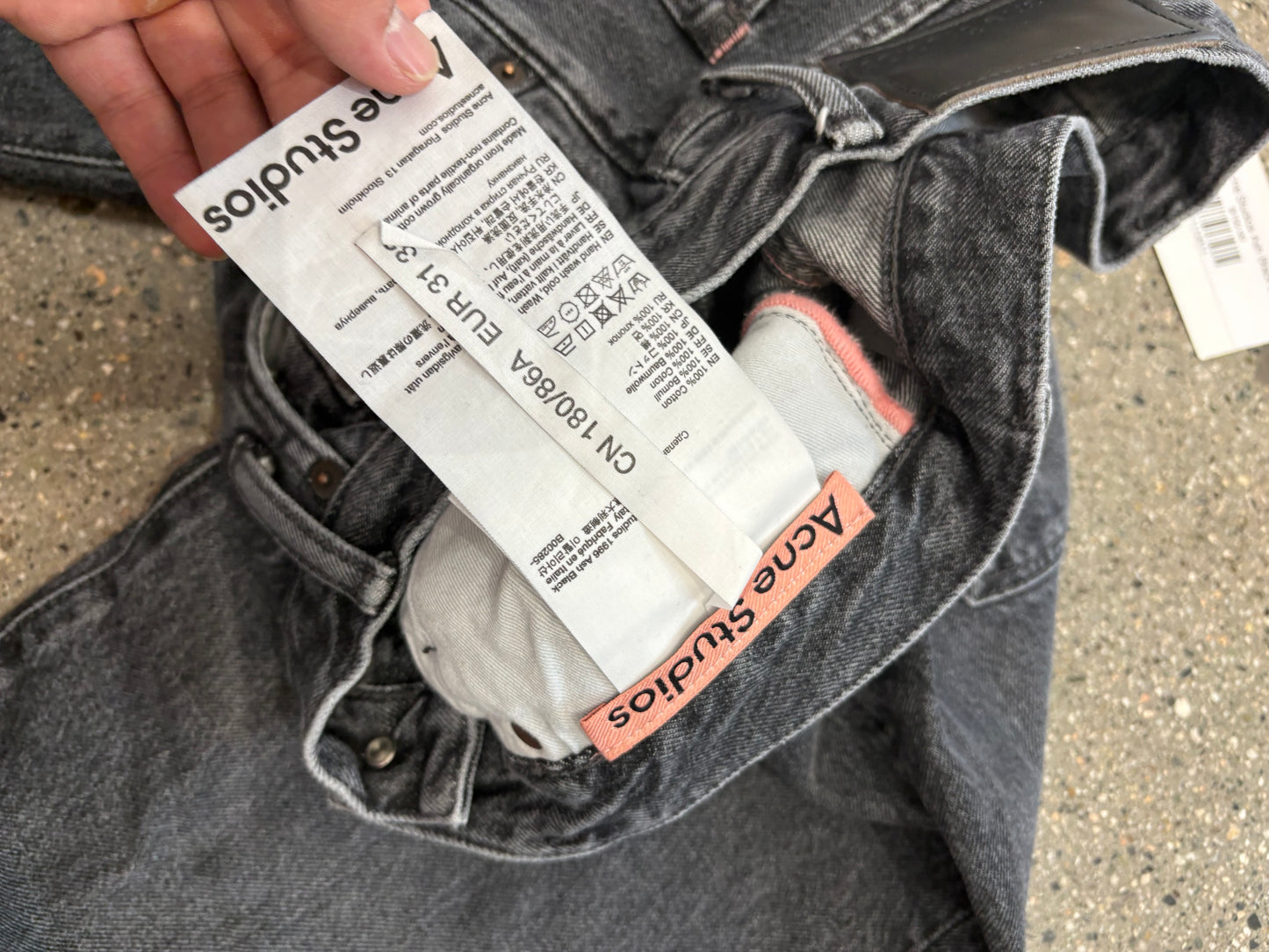 (31x32) Acne Studios Ash Black Jeans