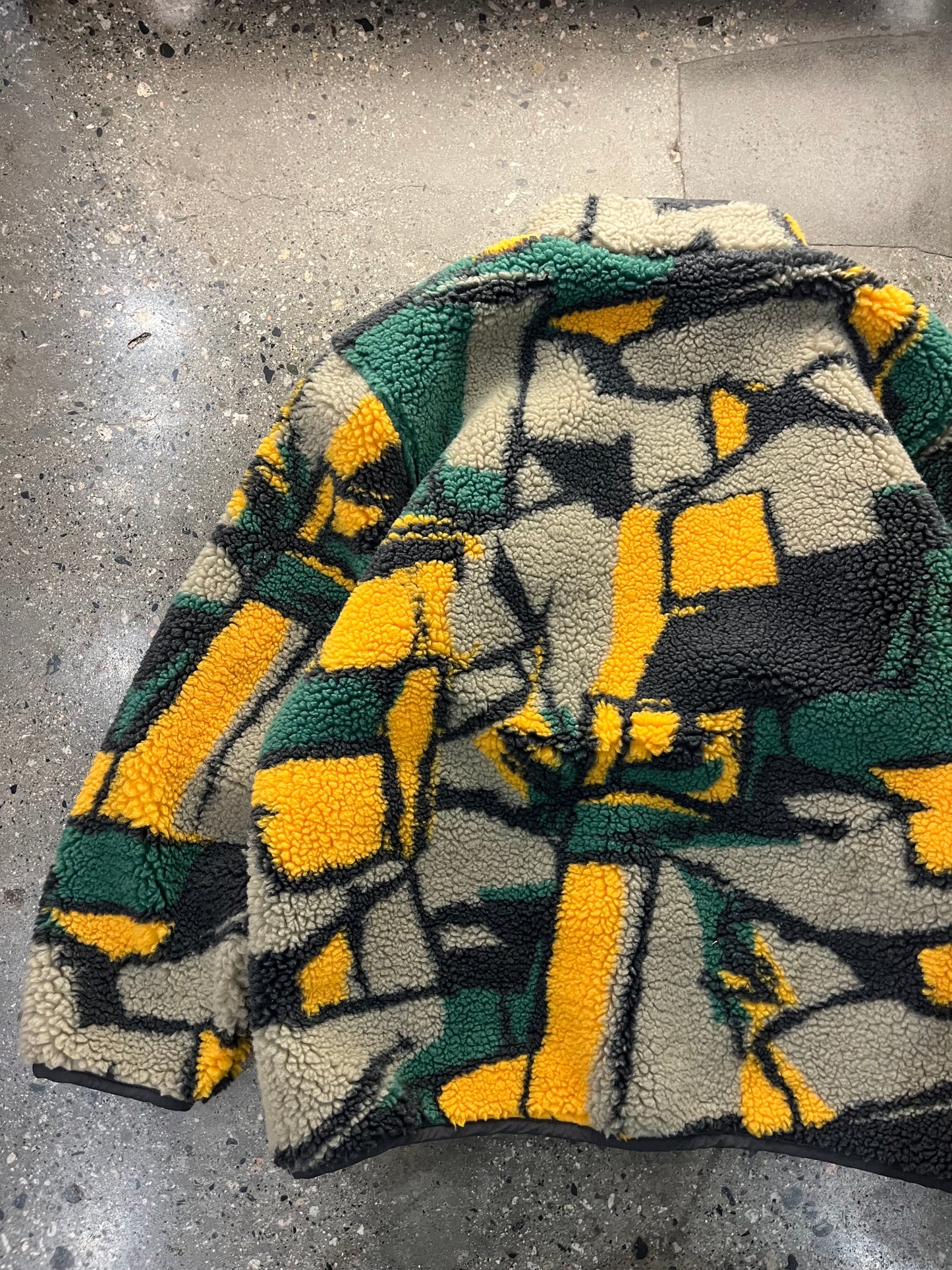 (M) Stussy Geometric Block Sherpa Half Zip