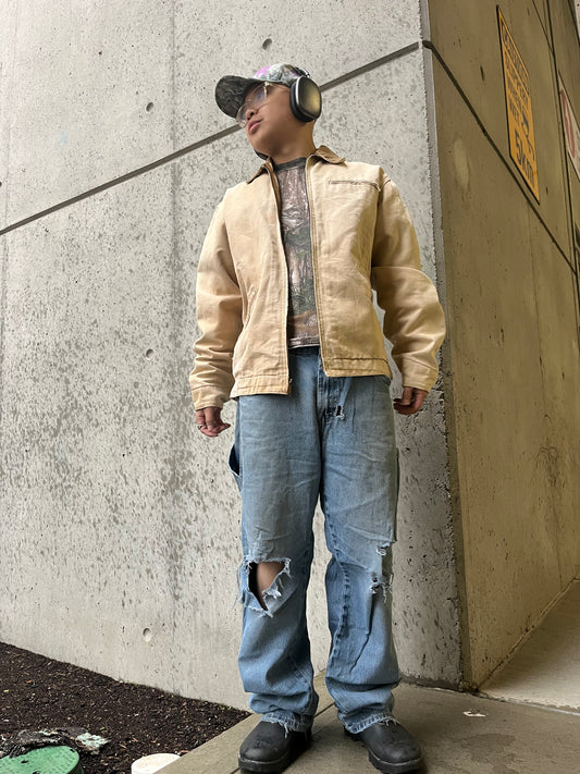 (32”) Distressed Light Wash Dickies Carpenter Jeans