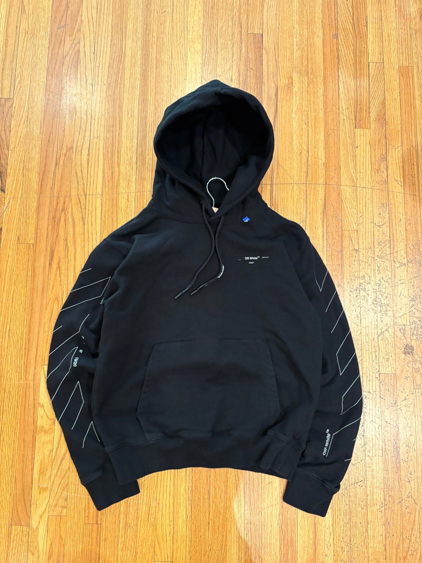 (M) BNWT Off-White FW20 Unfinished Diagonal Hoodie
