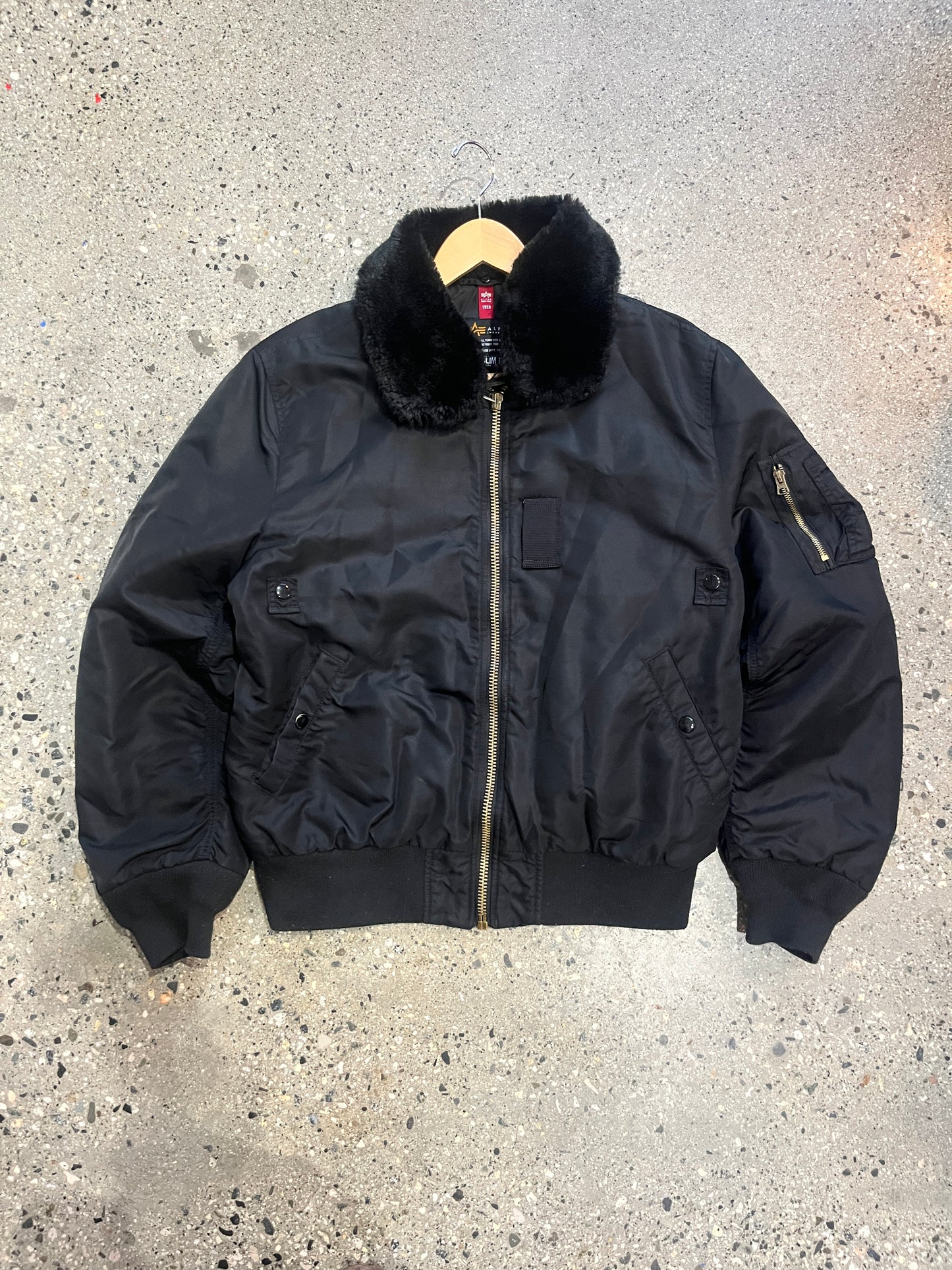 (XL) Alpha Industries Fur Trim Flight Bomber