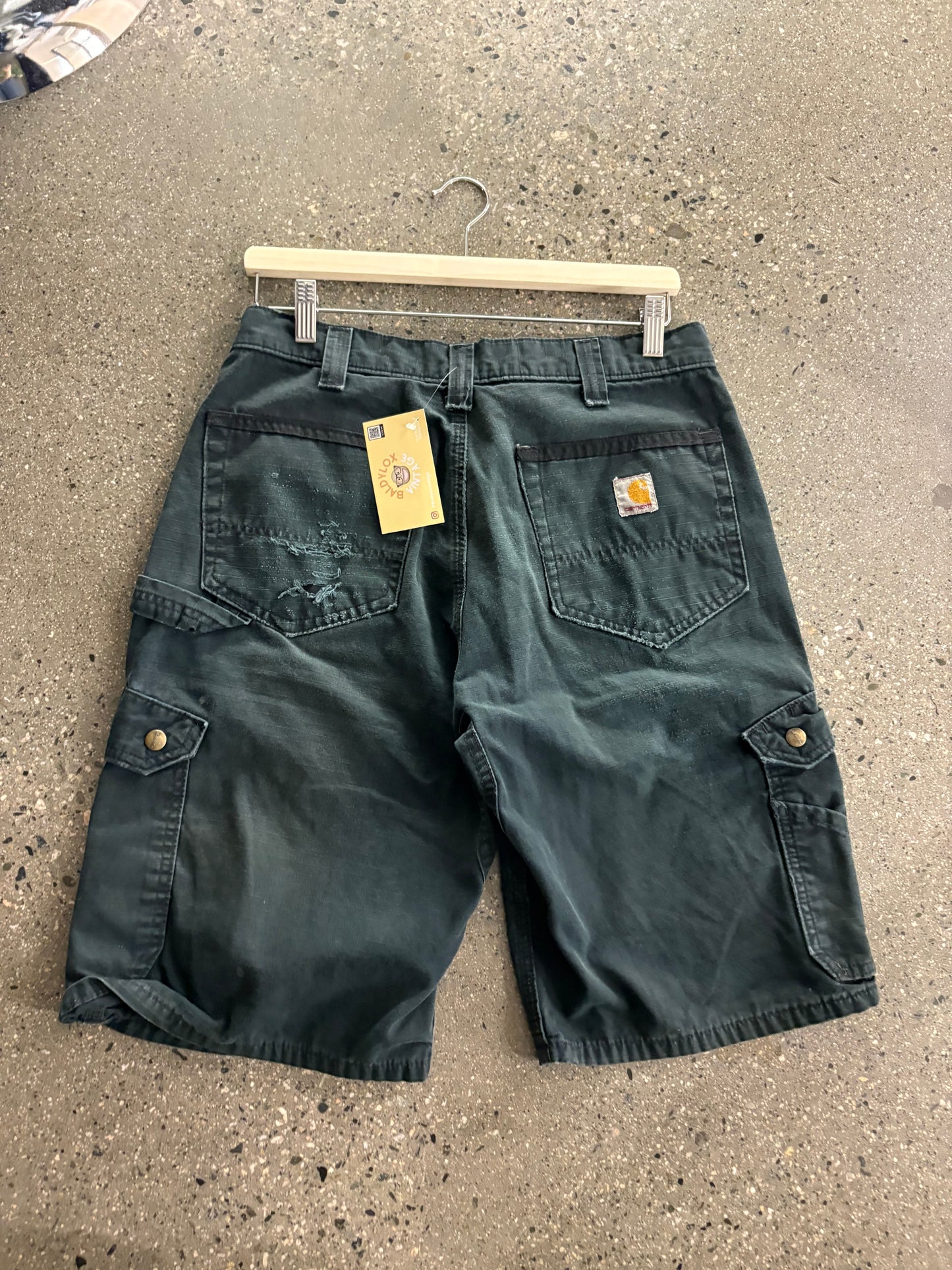 32” Carhartt Black Ripstop Shorts