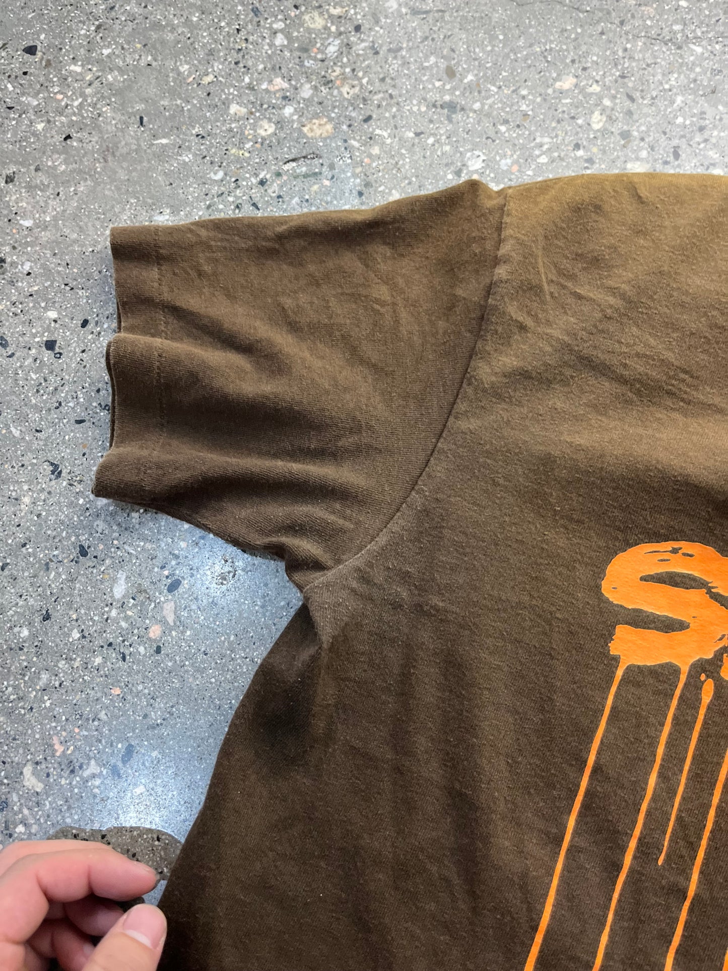 (S) 2002 Stussy Brown Drip Tee