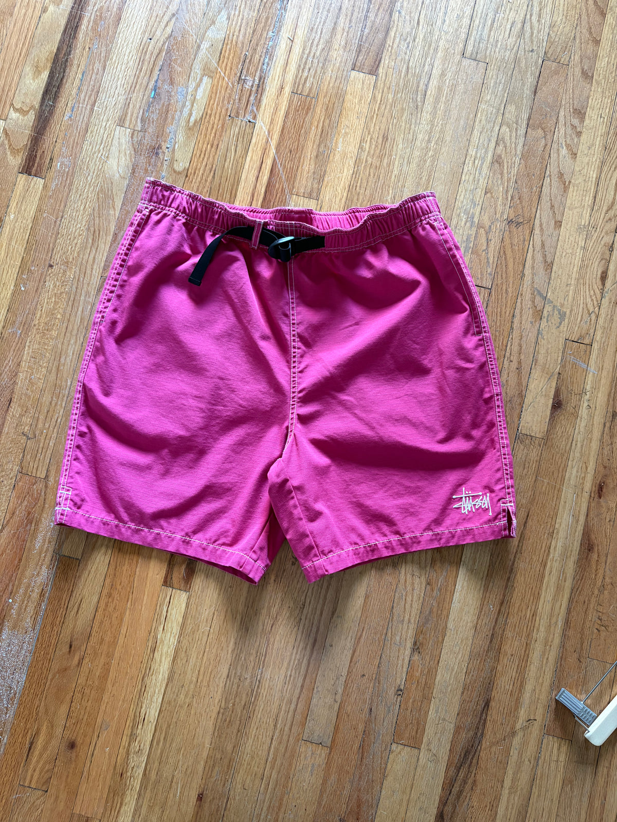 (M) Stussy Script Pink Shorts