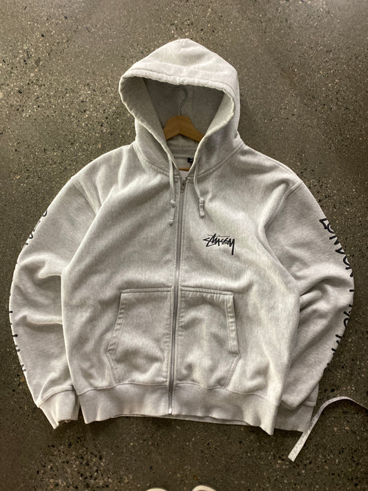 (XL) Stussy Arm Script Zip Hoodie