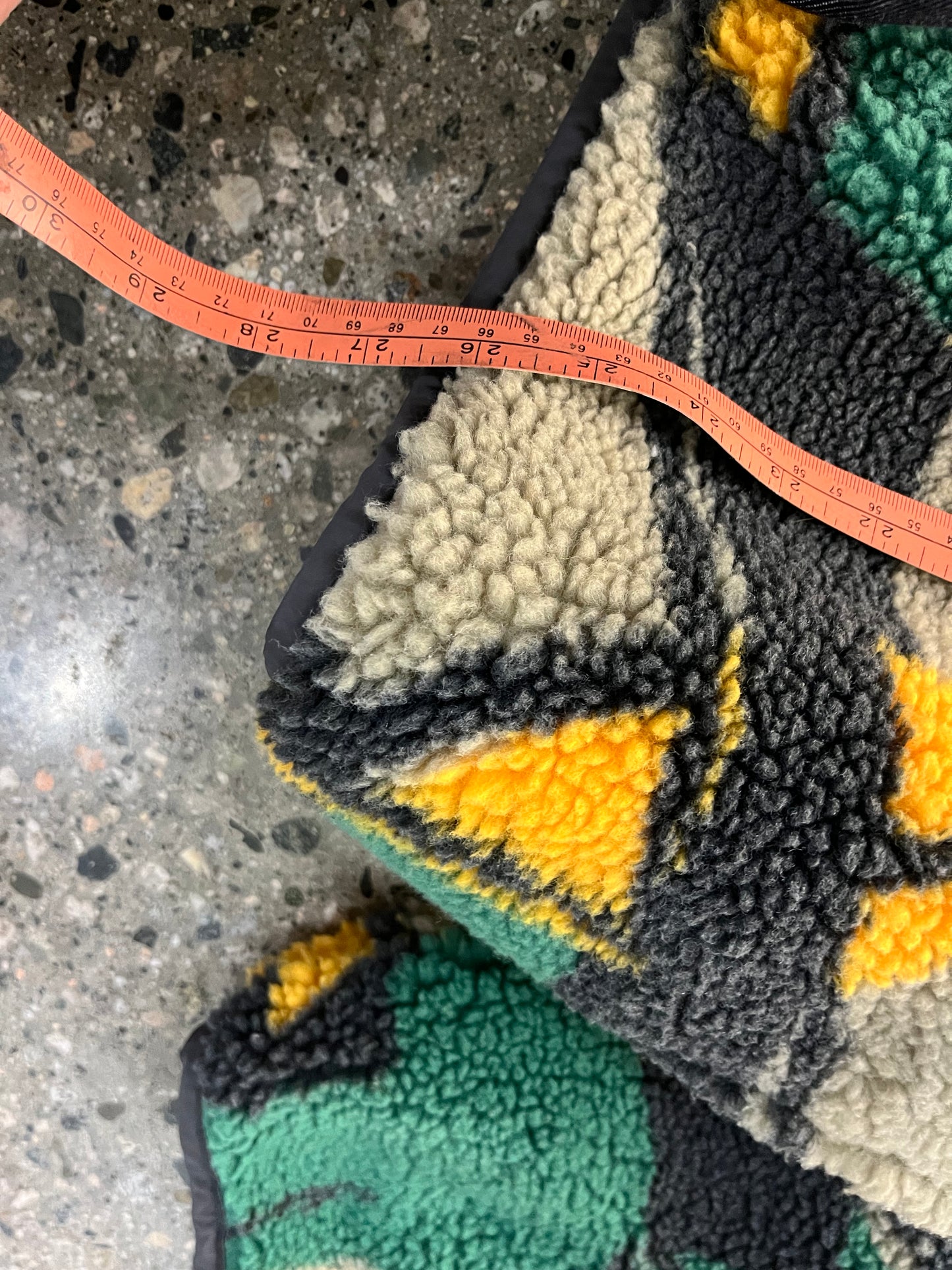 (M) Stussy Geometric Block Sherpa Half Zip