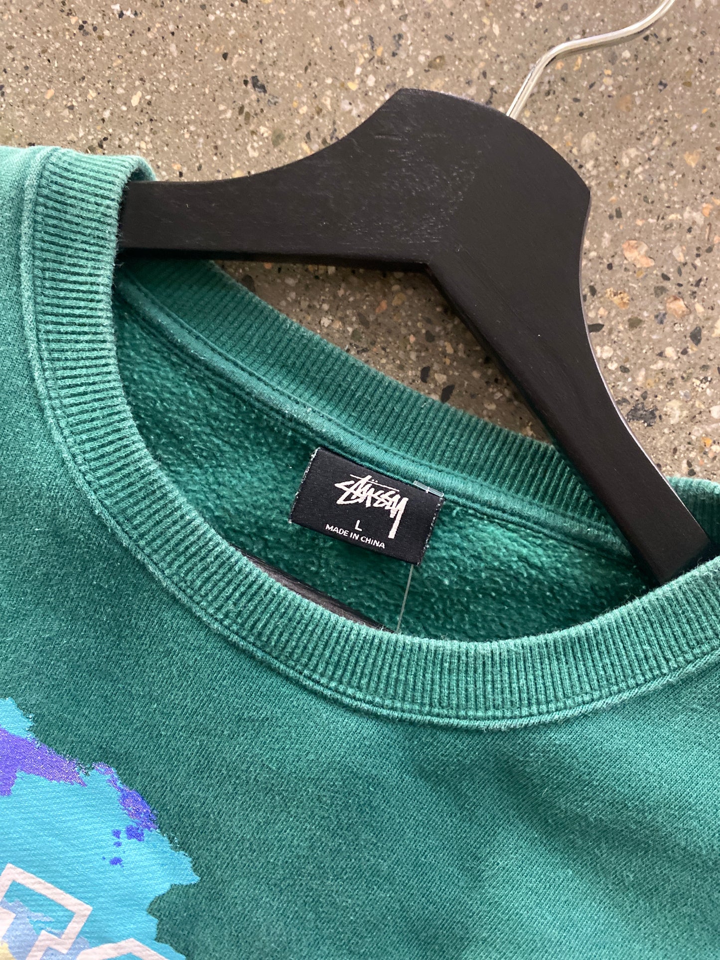 (L) Stussy World Tour Doublesided Crewneck Green