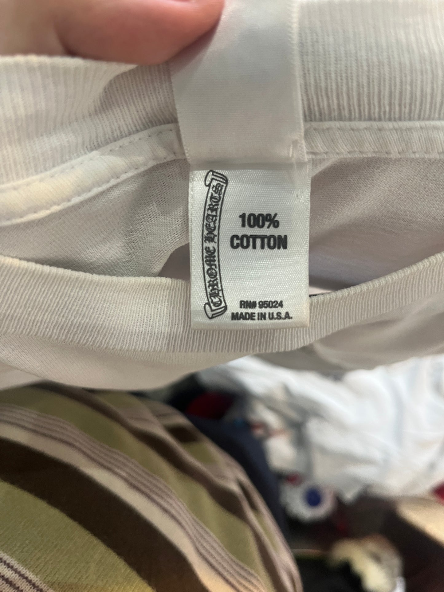 (L) Chrome Hearts White Doublesided Tee - Made in USA