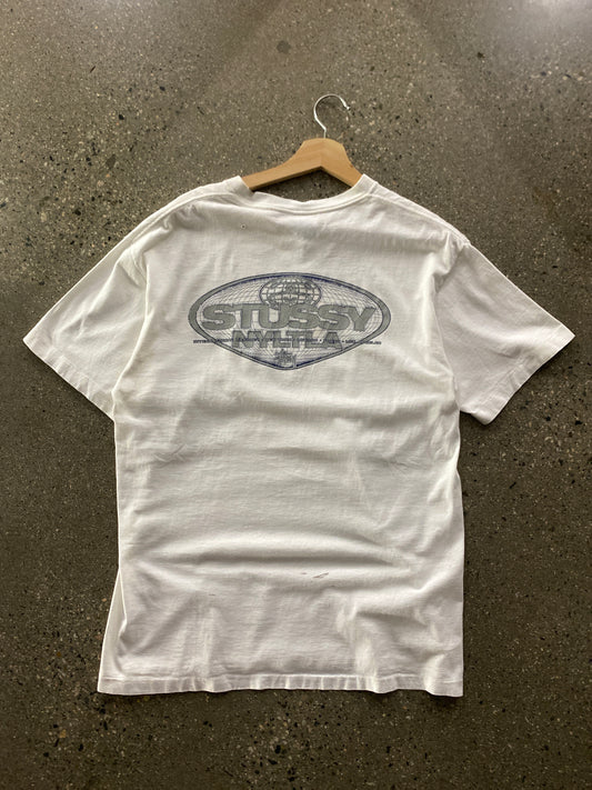 (L) (theerzy.co) 2002 Stussy NYTLA tee ( as is )