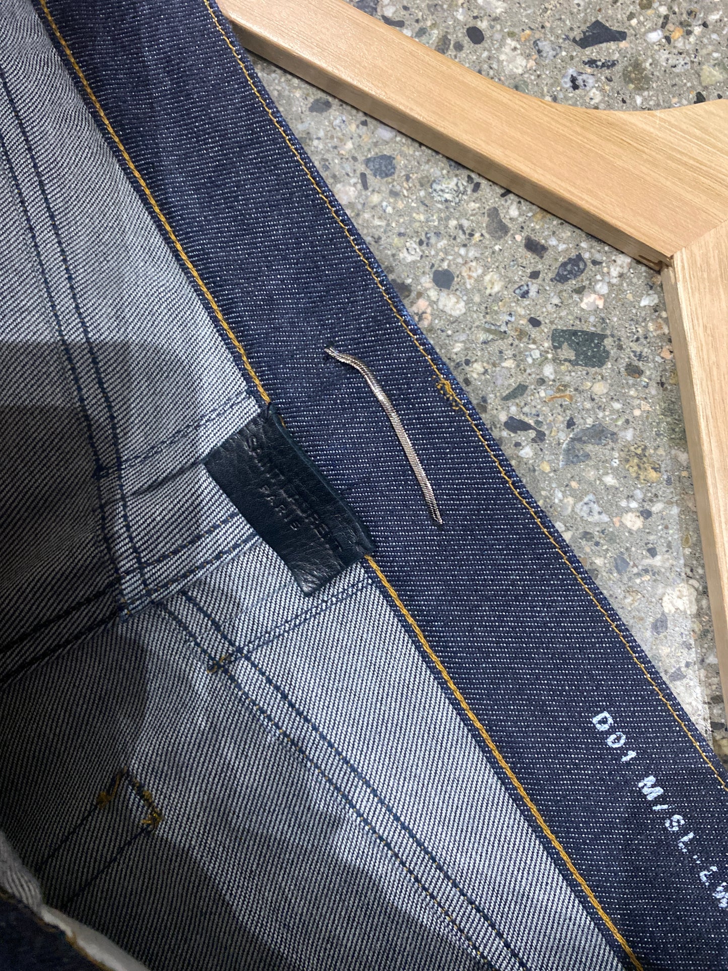 (36”) Saint Laurent Raw Jeans