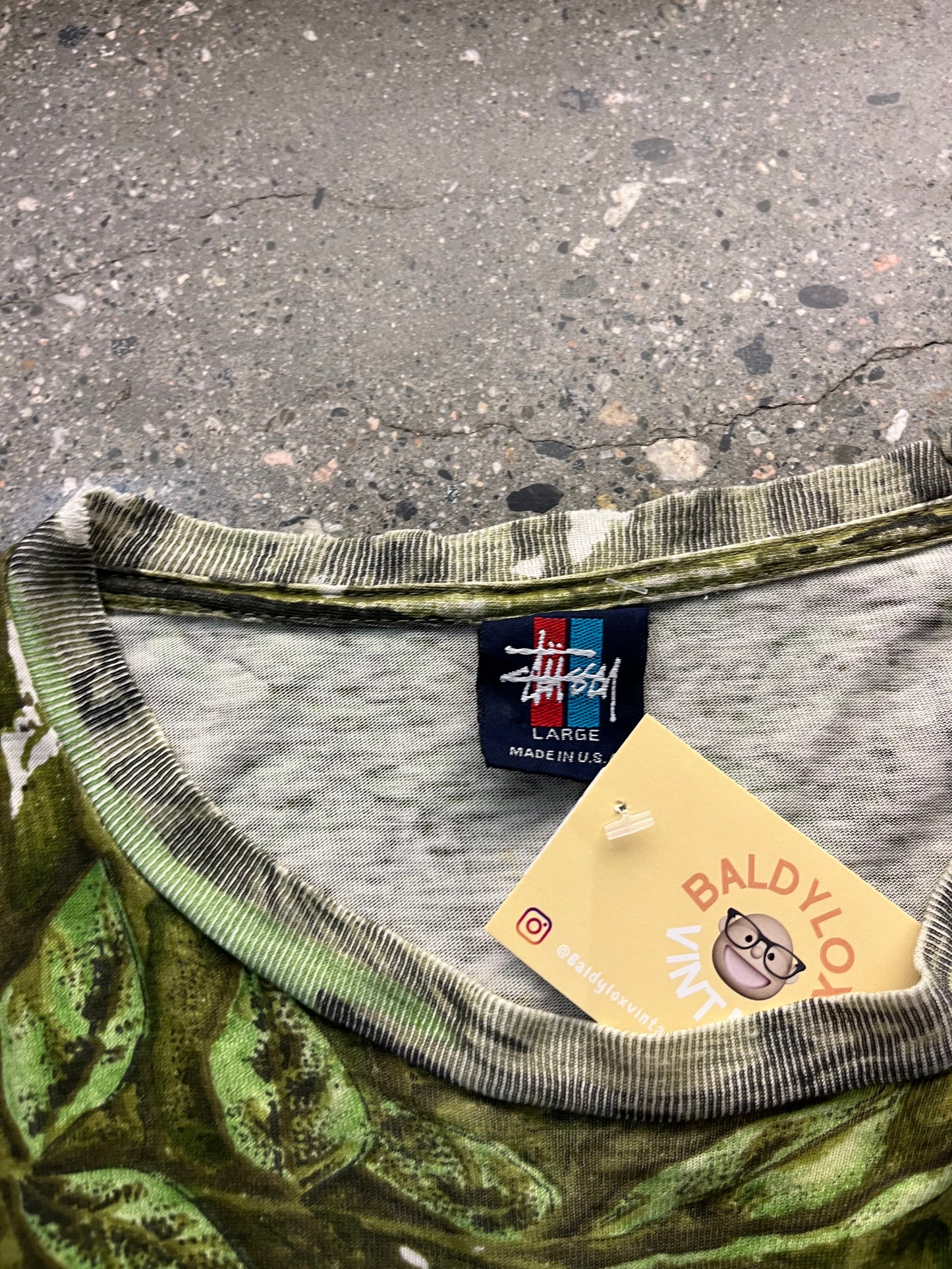 (L) 1998 Boxy Stussy Real Tree Tee