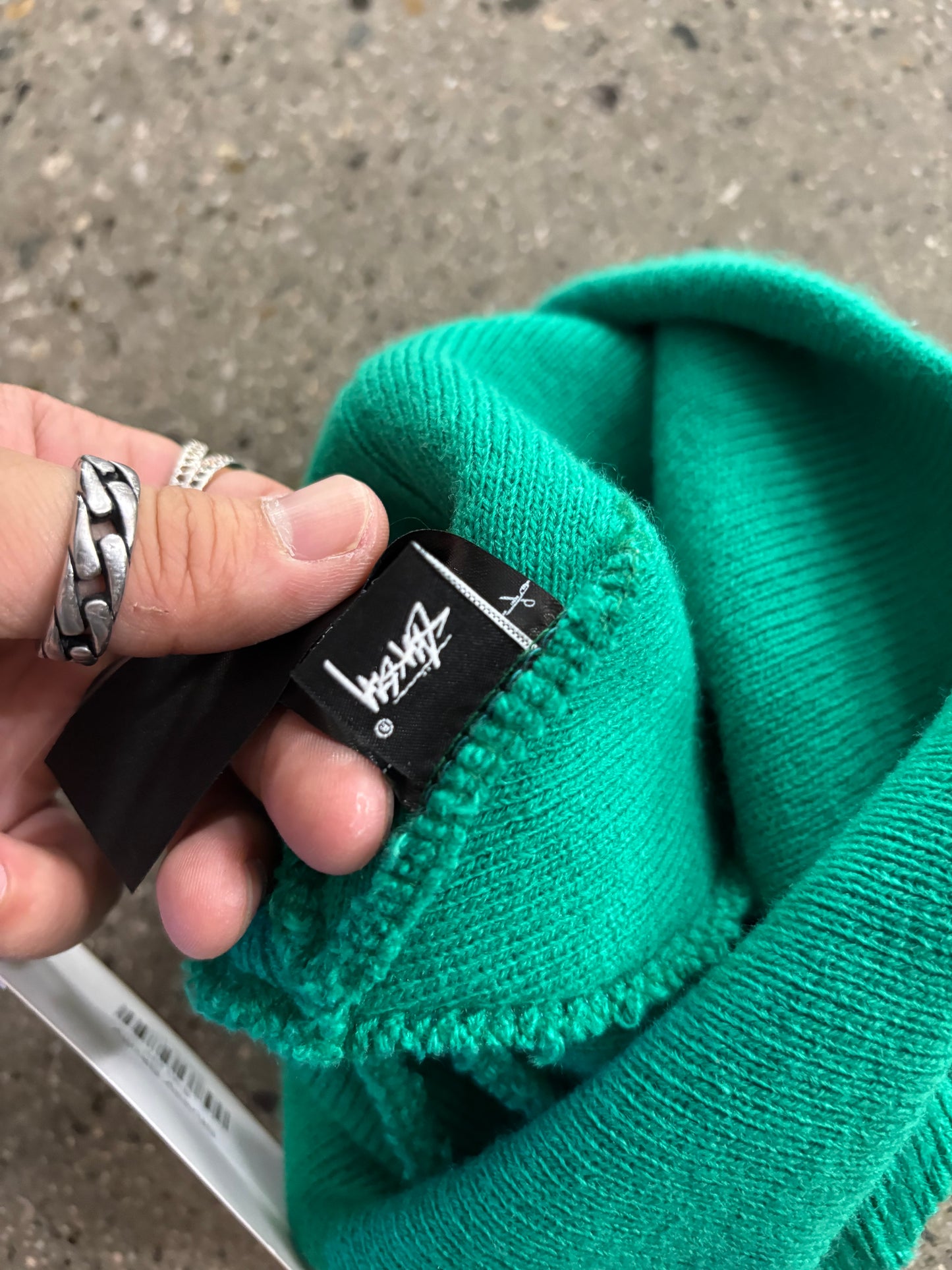 (OS) Stussy Bottega Green Skully