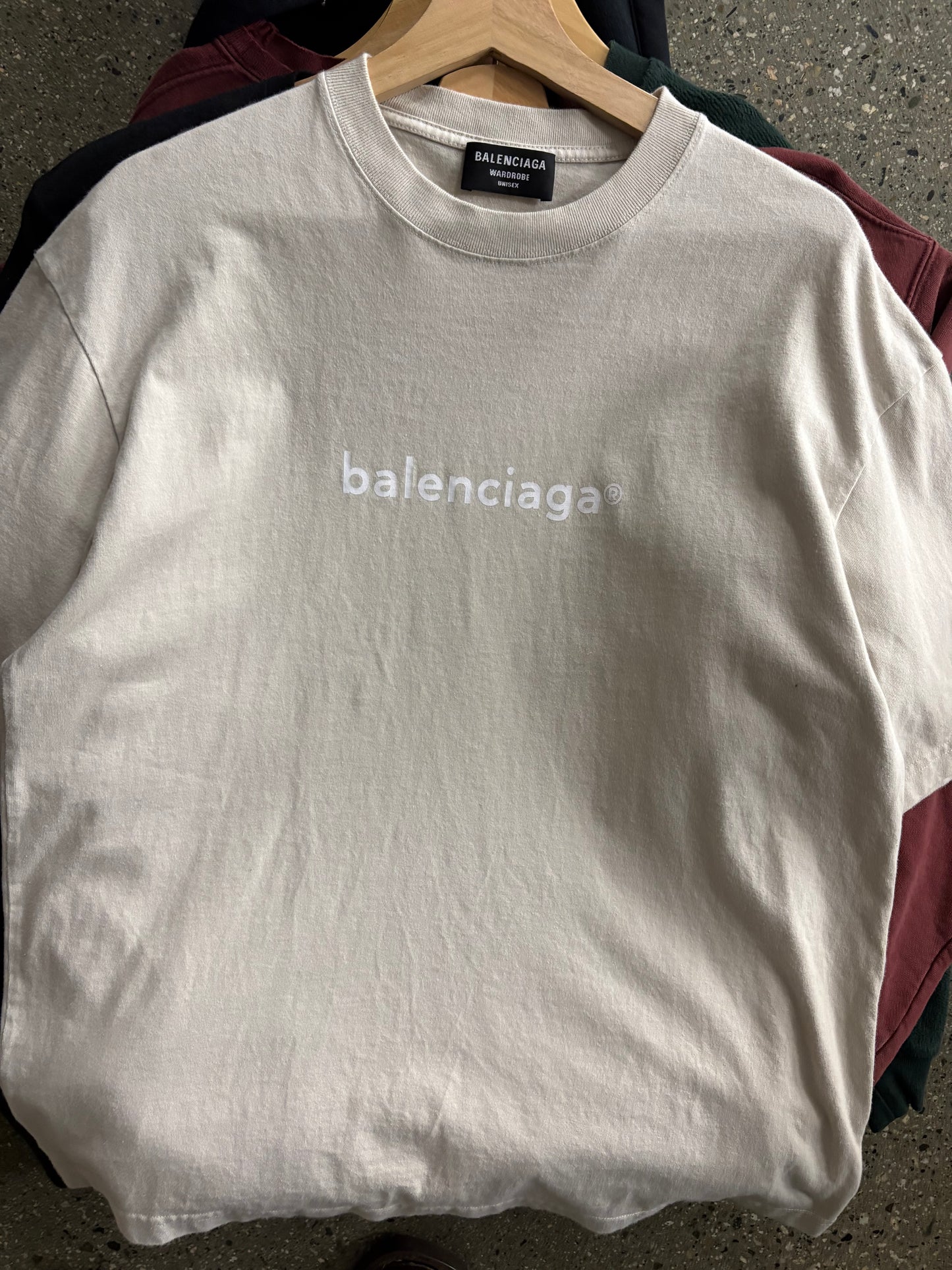 (M) Balenciaga Logo Letter Printed Tee