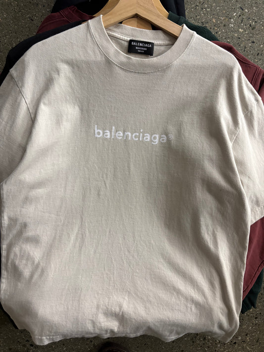 (M) Balenciaga Logo Letter Printed Tee